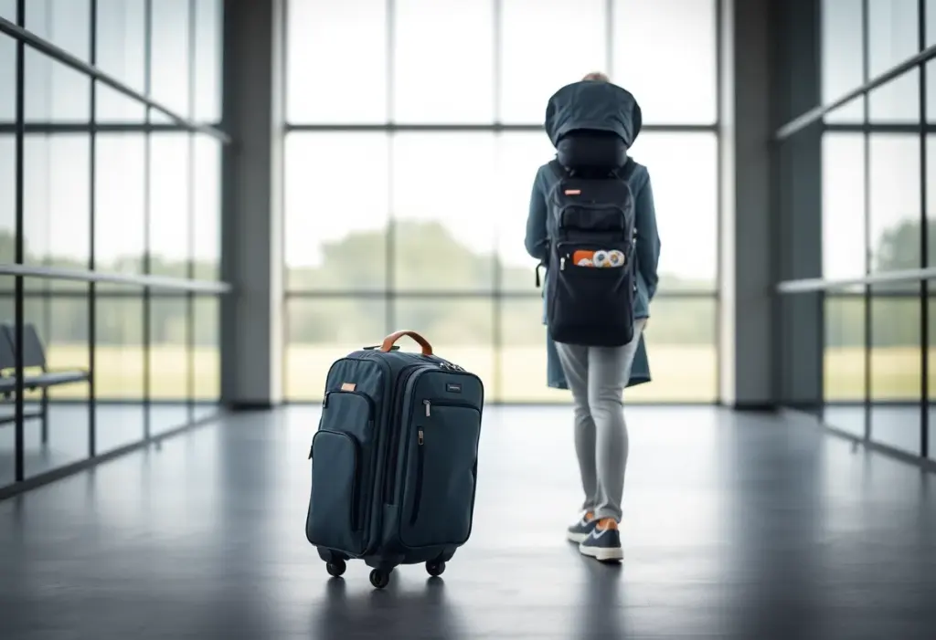 Sun Mountain Kube Travel Cover displayed in a living room