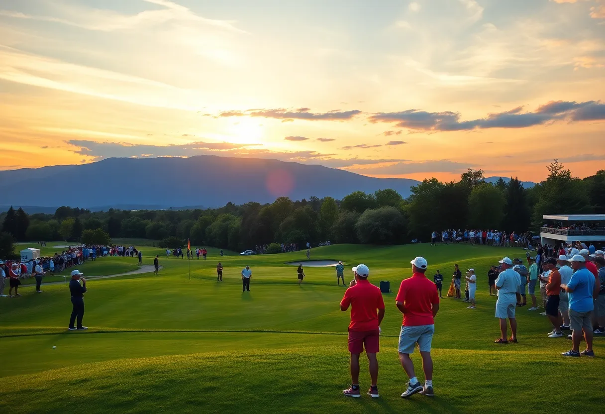 Golfers competing at Tata Open 2025 tournament