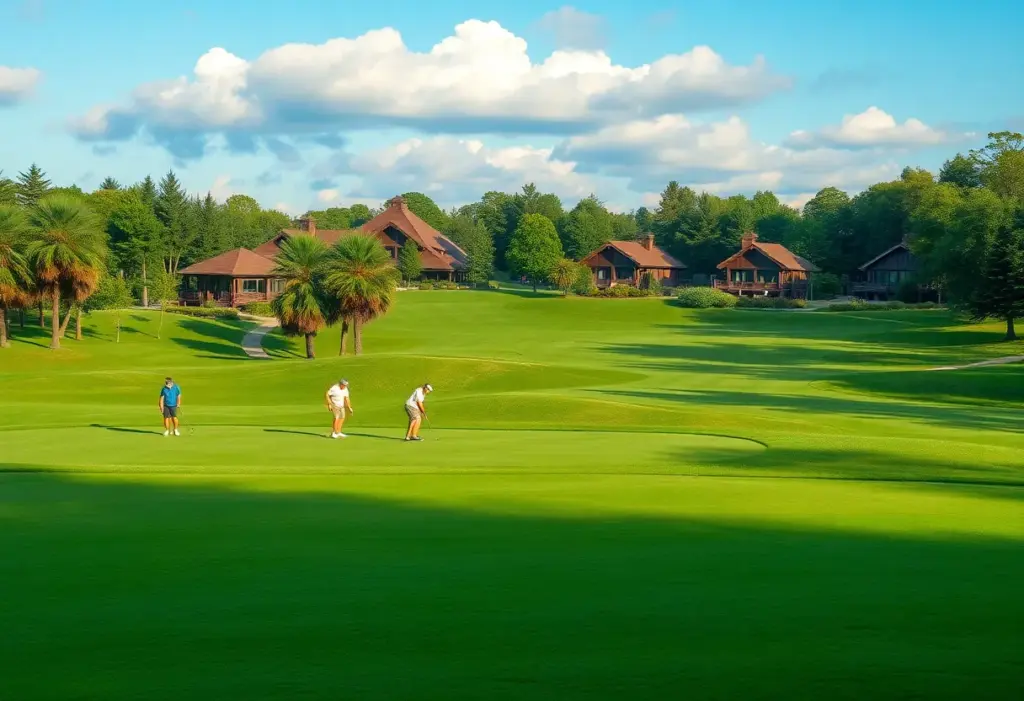 Sustainable golfing practices at a certified golf course