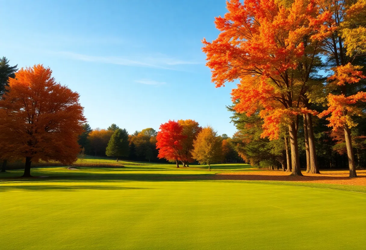 Scenic view of a golf course symbolizing recovery