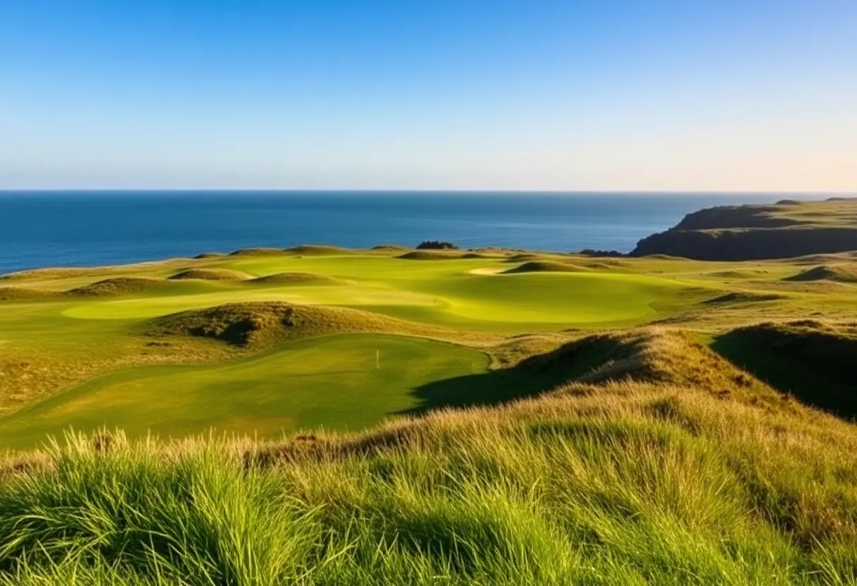 A breathtaking golf course at Trump Scotland with North Sea views