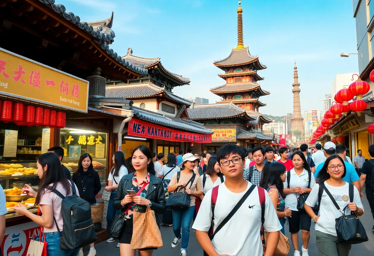 Vietnamese tourists enjoying South Korea's culture and attractions
