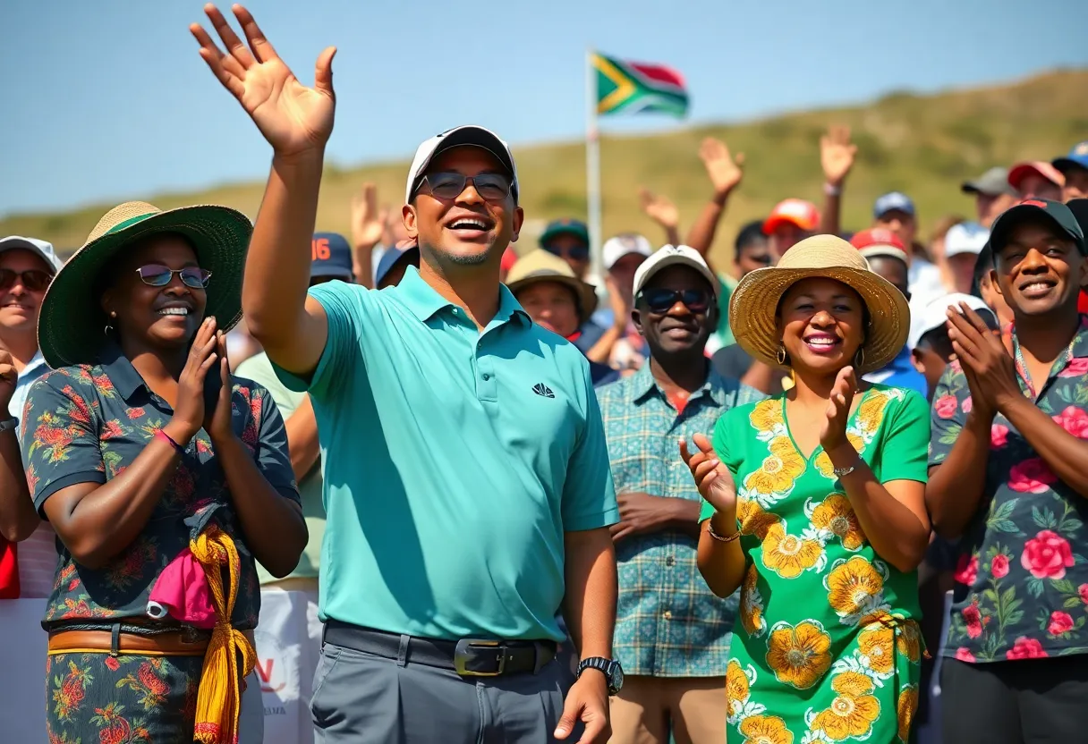 Viktor Hovland engaging with fans at NGC 2025 in South Africa