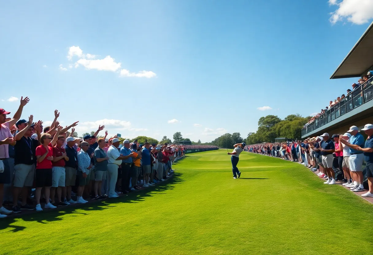 Viktor Hovland competing at the NGC 2025 tournament