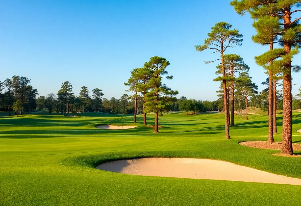 Scenic view of Wild Spring Dunes Golf Course in East Texas