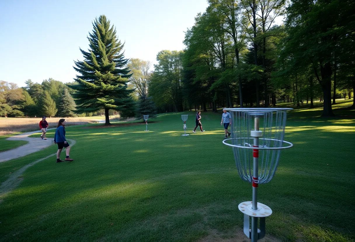 Players at Yockey Rowe Disc Golf Course