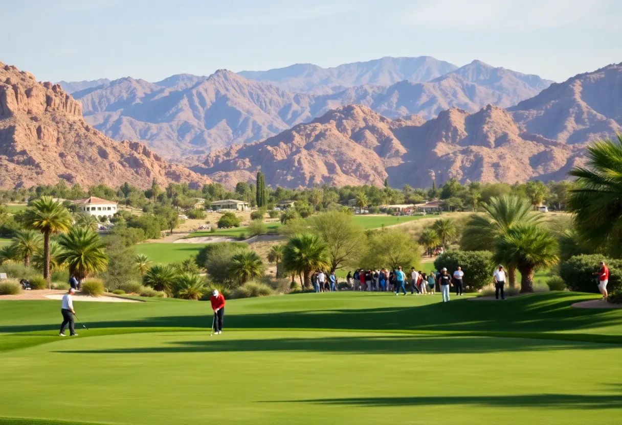 Golf tournament at the American Express event in California