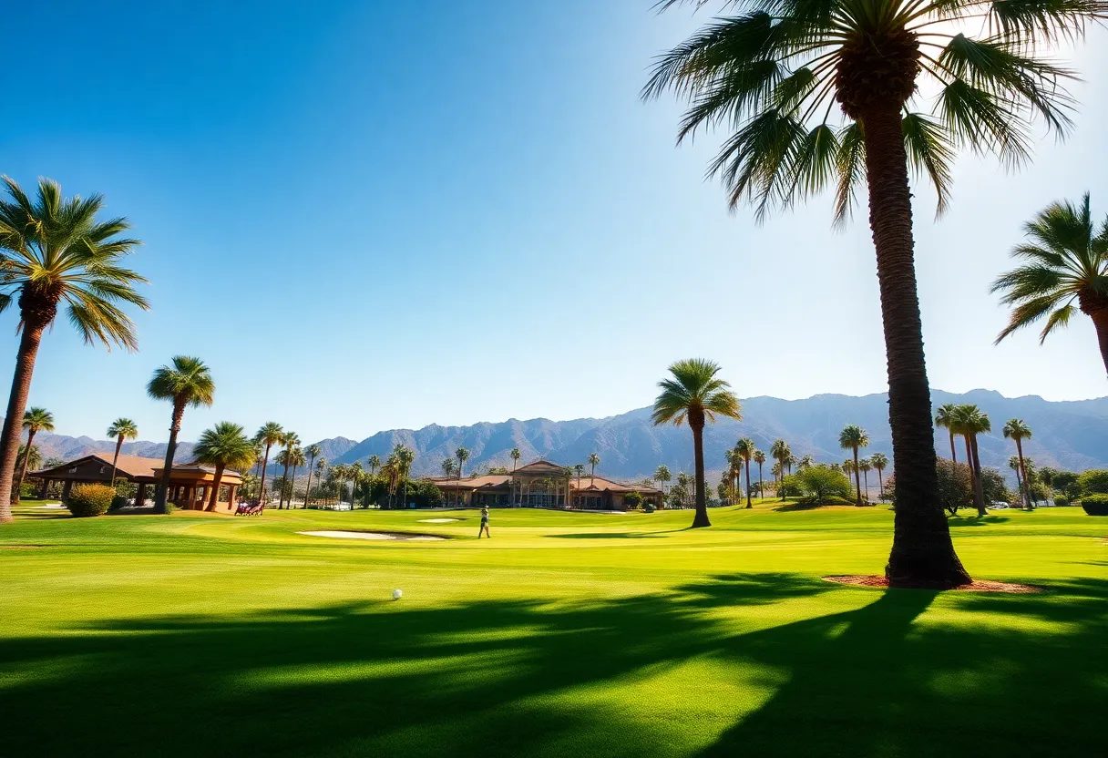 Scenic view of La Quinta golf course for American Express tournament