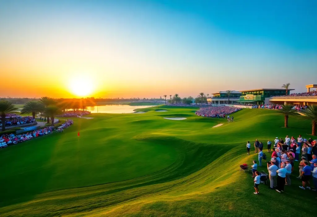 Scenic view of Dubai Creek Resort during the 2026 Dubai Invitational Golf Tournament