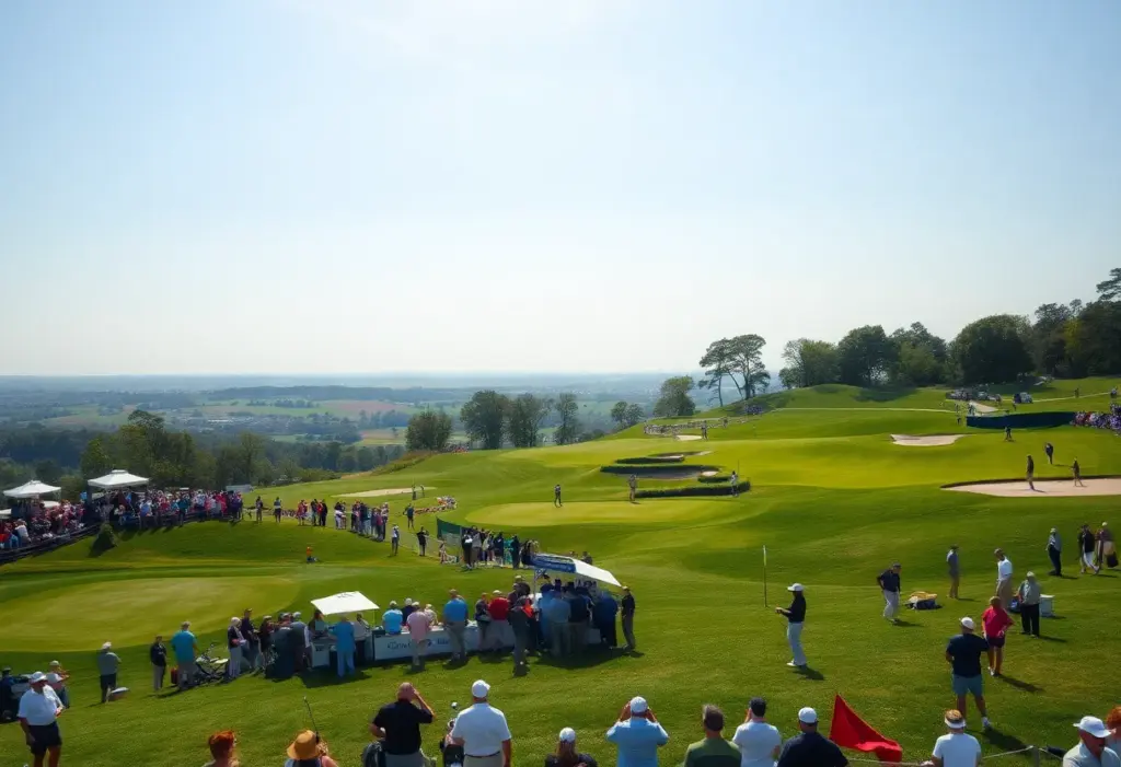 Golf tournament at American Express with vibrant courses