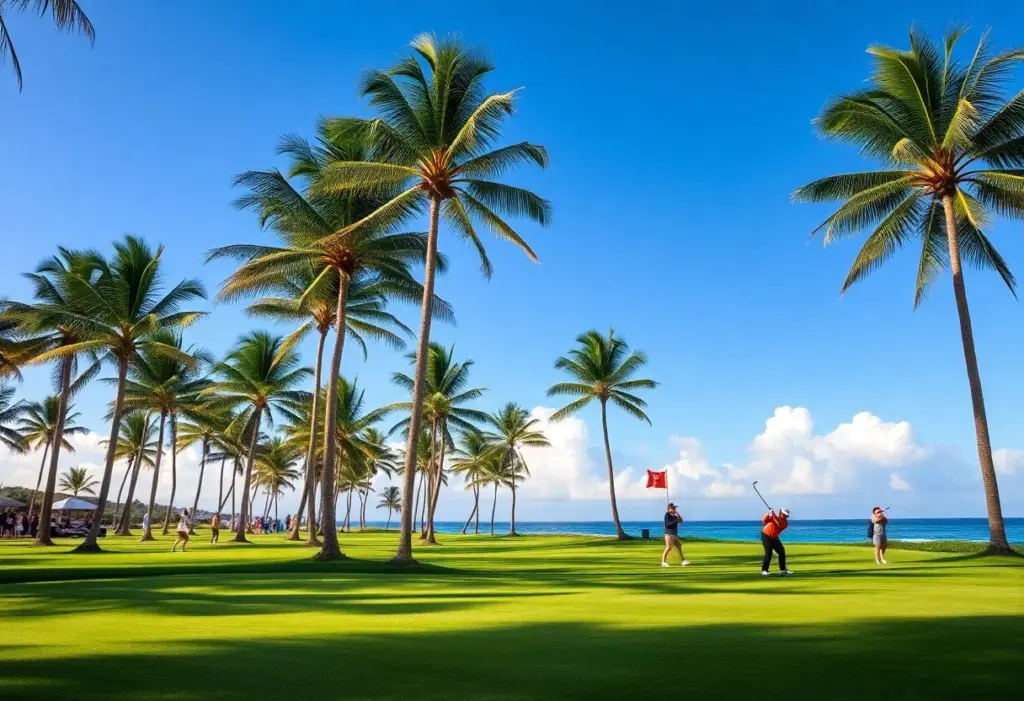 Golfers playing at the 2026 Sony Open in Hawaii