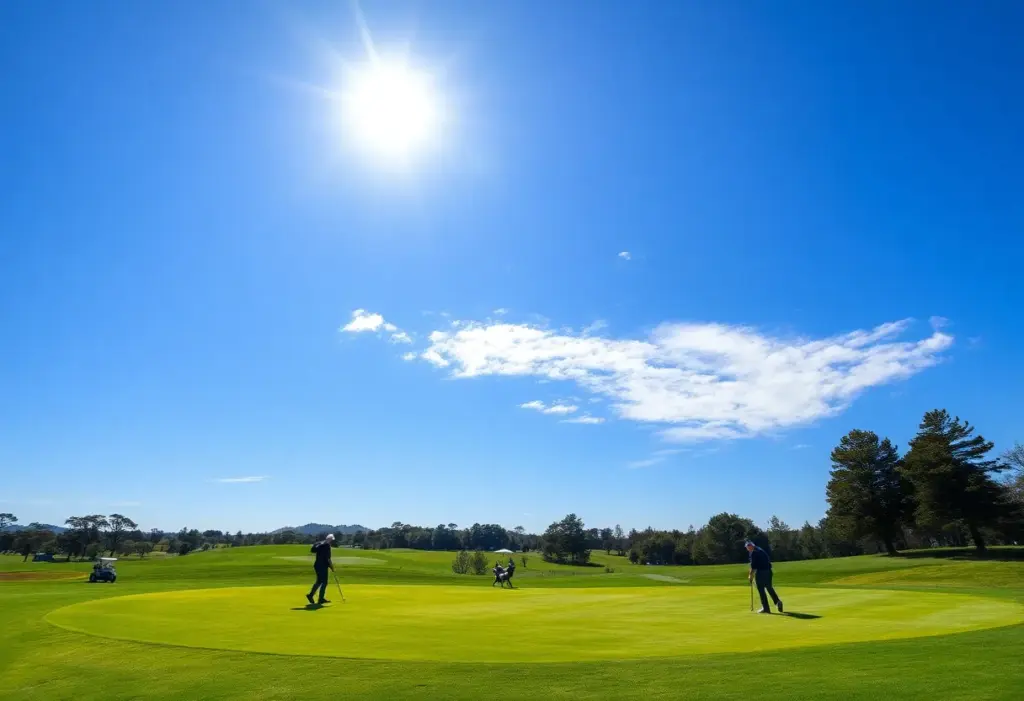 A beautiful golf course during The American Express tournament