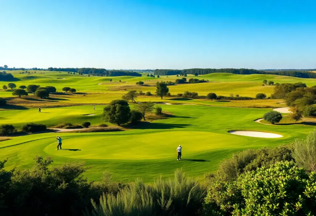 Golf course at the American Express Tournament