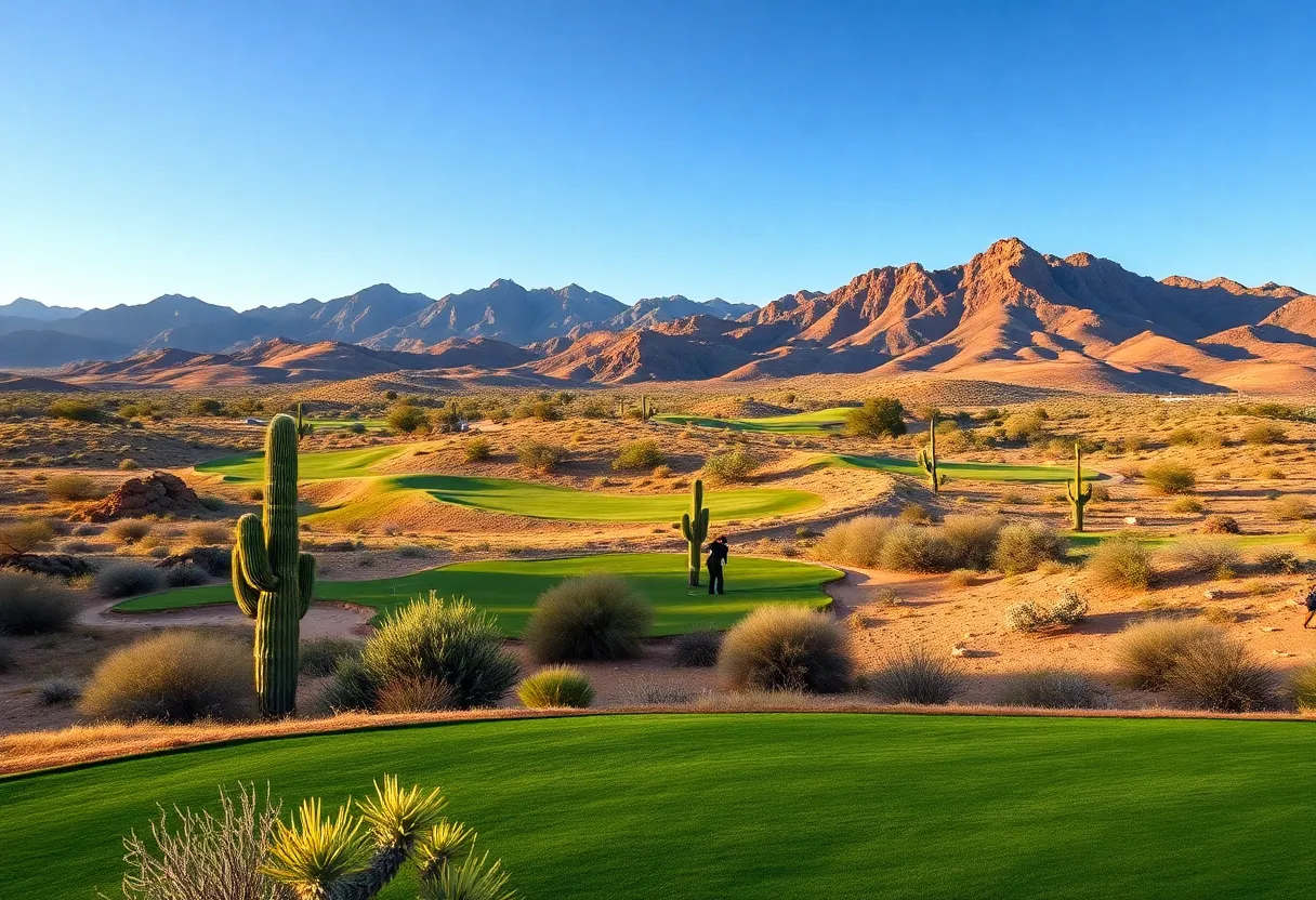 Scenic public golf course in Arizona with desert scenery