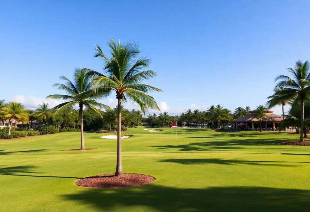 Scenic view of Atlantis Paradise Island golf course during the Bahamas Golf Classic.
