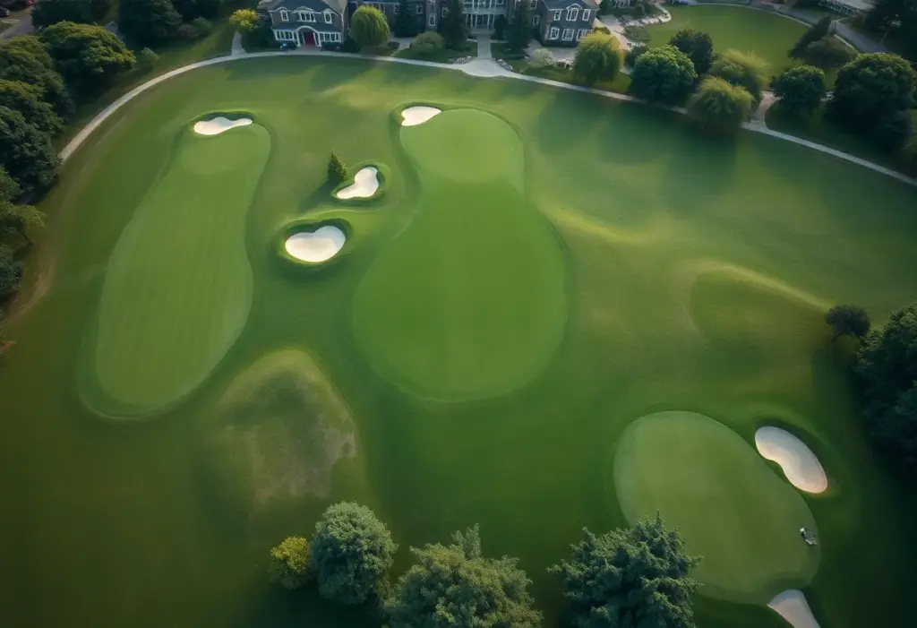 Aerial view of Baltusrol Golf Club's Upper Course after renovation