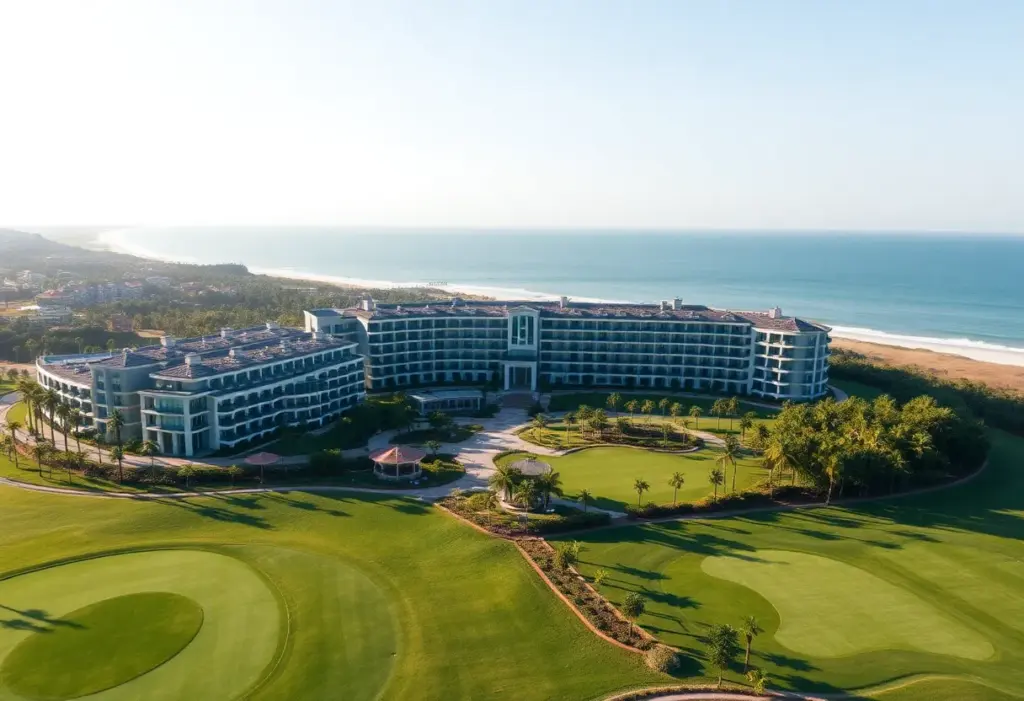 A beautiful view of the Bangkok Suvarnabhumi Golf Resort & Spa showcasing its architecture and lush surroundings