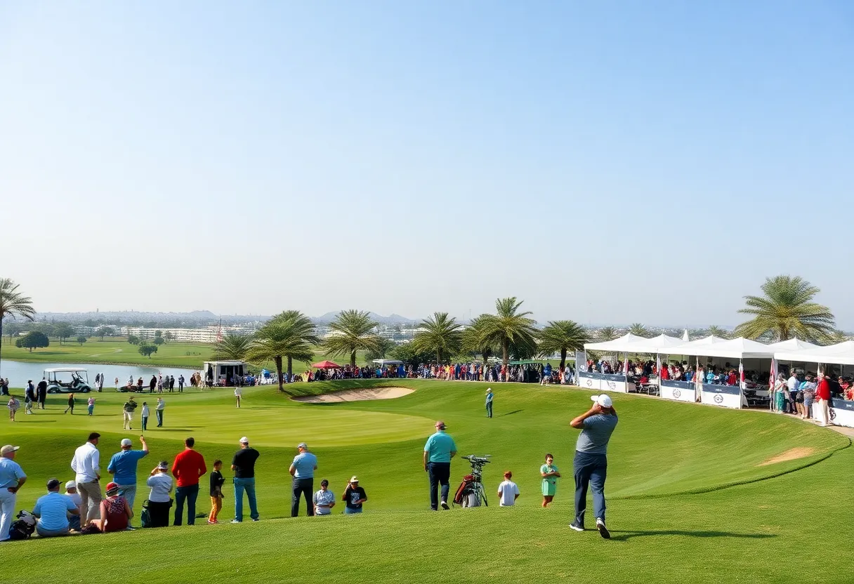 Golf tournament at the Royal Golf Club in Bahrain