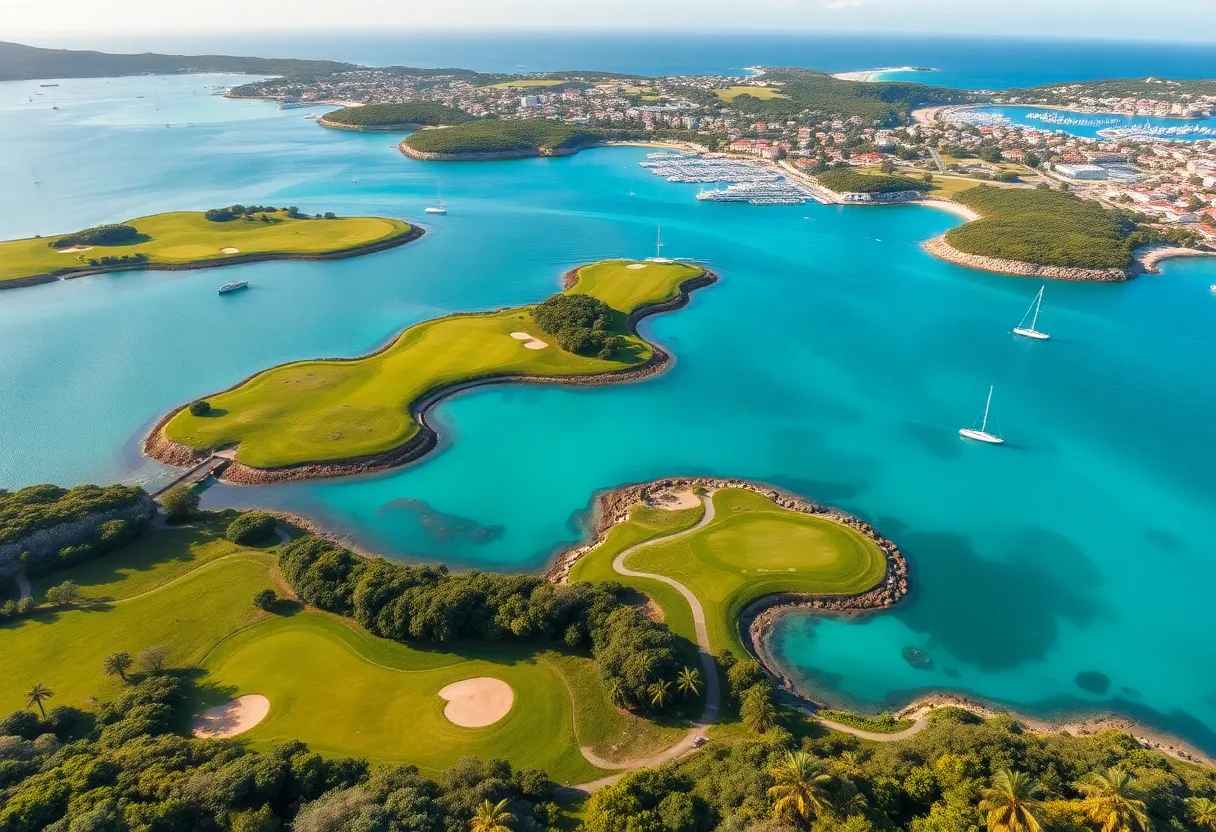 Stunning view of Bermuda's golf course and sailing landscape