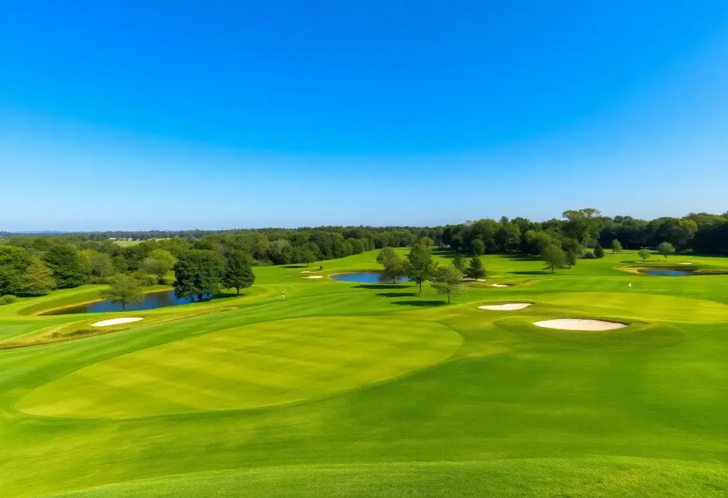 A beautiful golf course in Louisiana showcasing greens and fairways