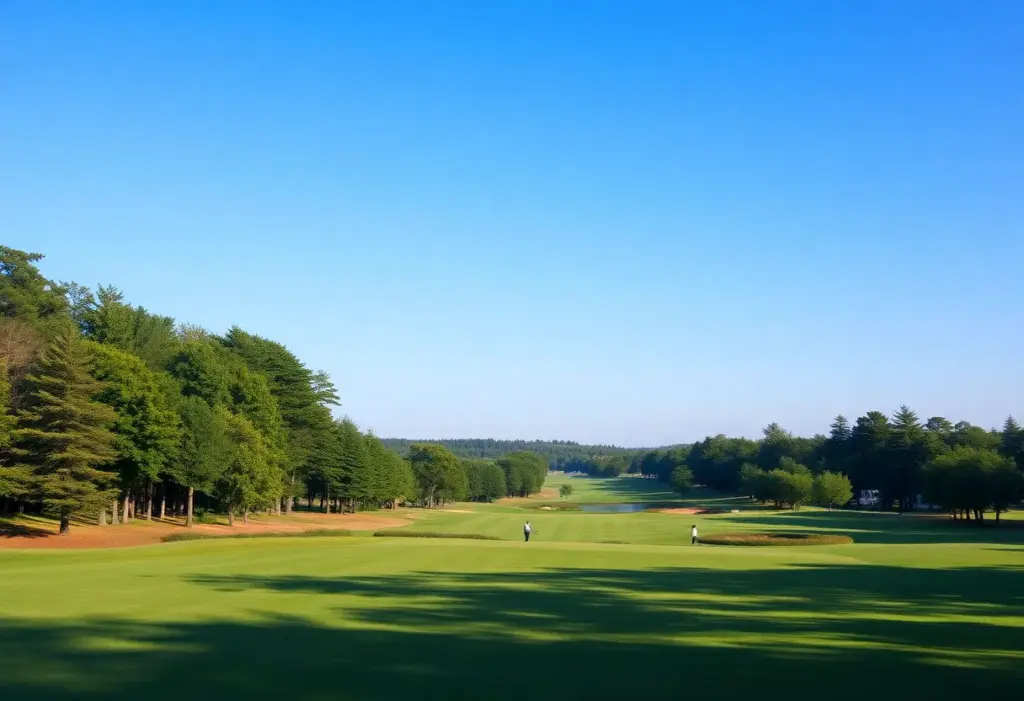 Bethpage Golf Course with golfers enjoying the sunny day