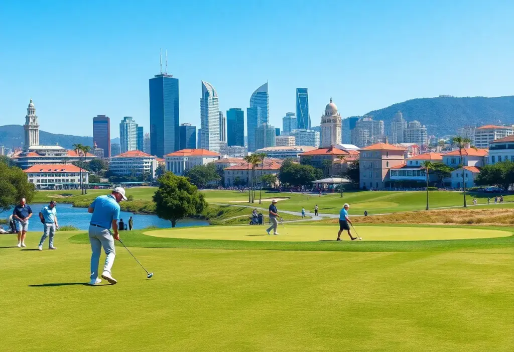 Amateur golfers competing in the BMW Golf Cup 2026