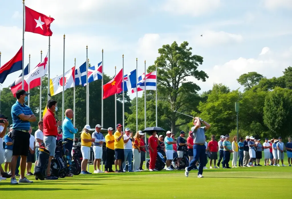 Golfers competing at the BMW Golf Cup World Final in Bangkok