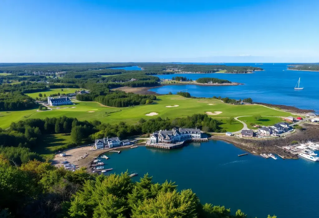 Scenic view of Boothbay Harbor Country Club golf course