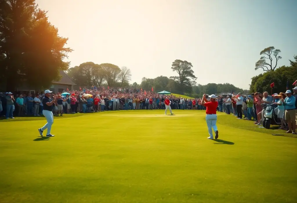 Canadian golfers competing in an international tournament
