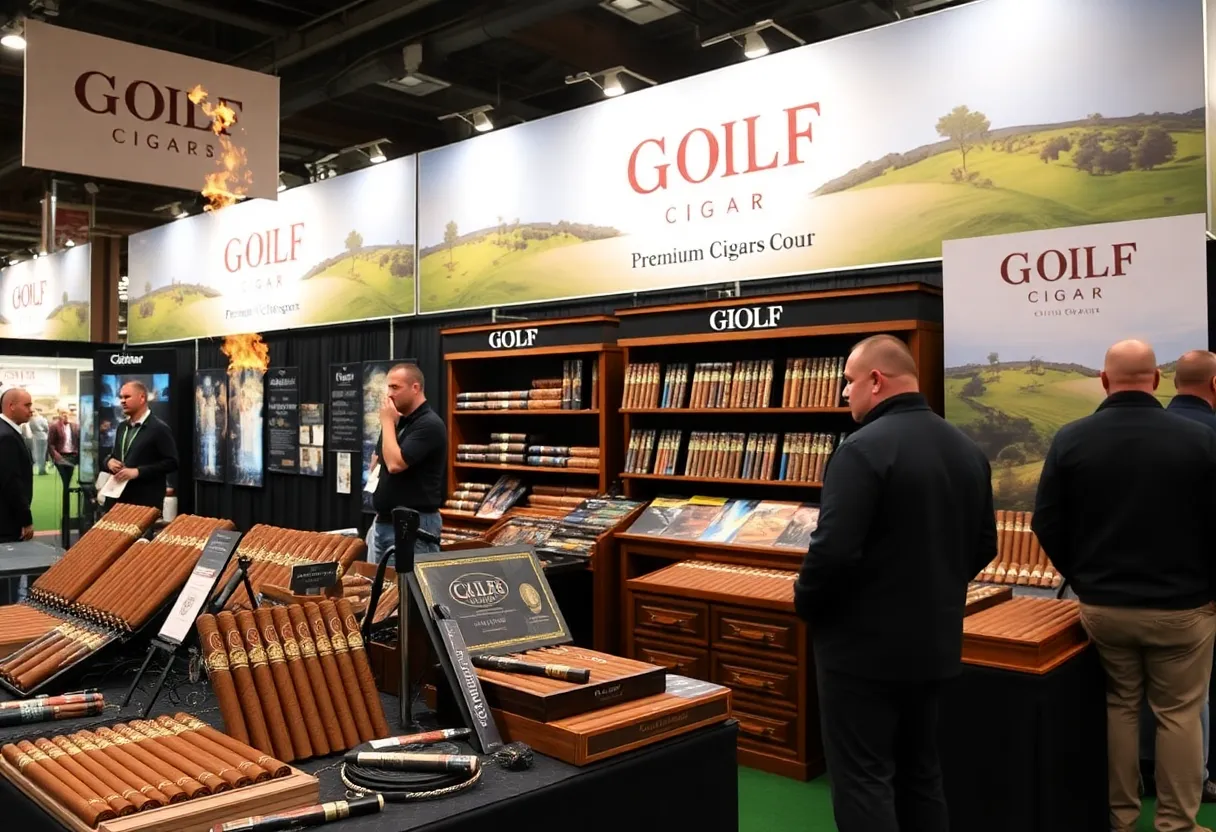 CertiFresh Cigar booth with premium cigars and accessories