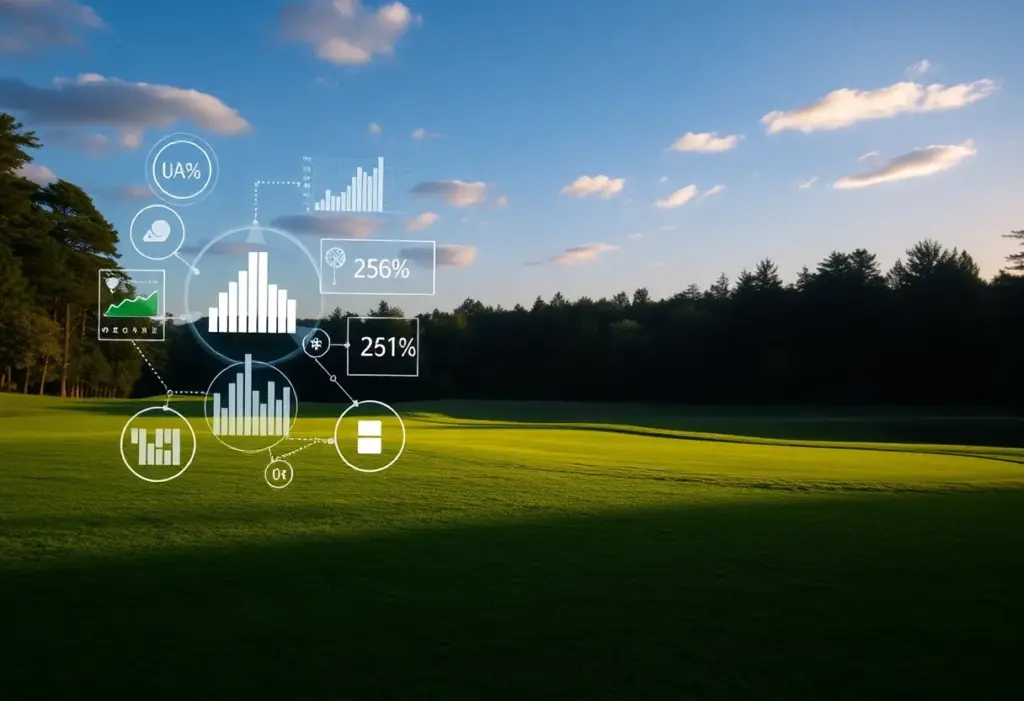 Graphic representation of golf analytics and data insights