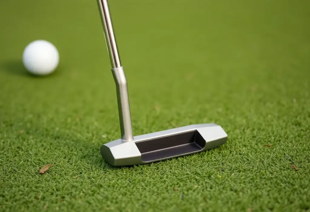 New DF3i Putter from L.A.B. Golf on a putting green.