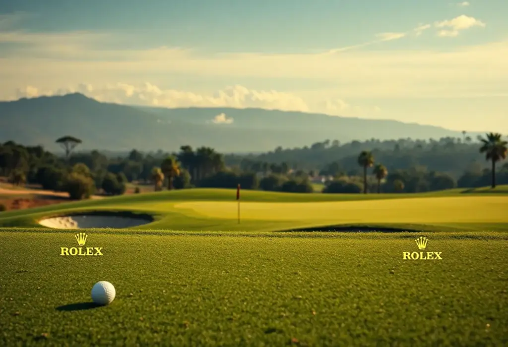 DP World Tour and Rolex partnership on a golf course