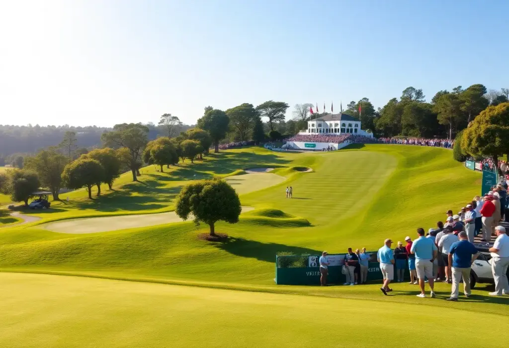 Lush golf course at the Dubai Desert Classic