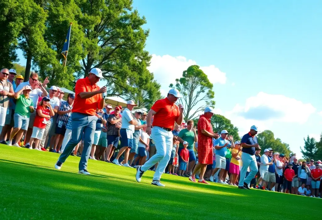 Golf tournament scene at the Dubai Invitational