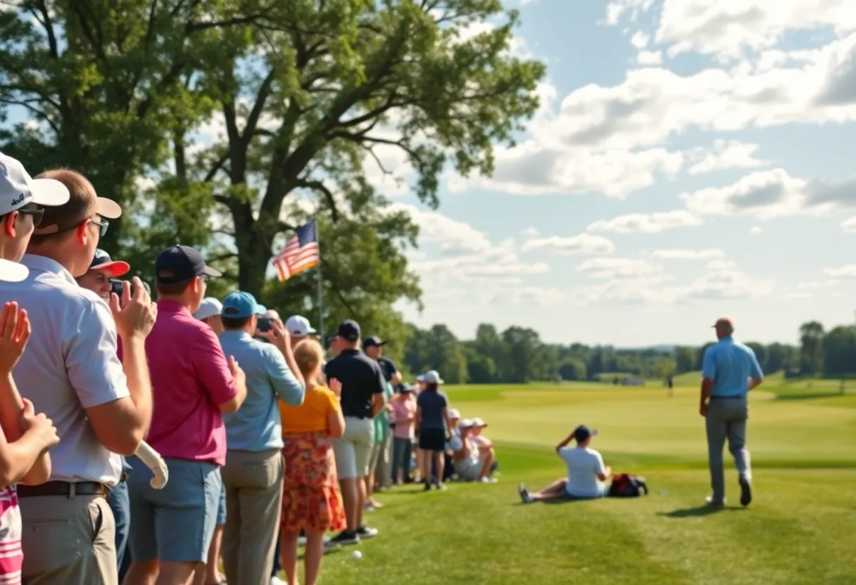 Spectators enjoying the Dubai Invitational Golf Tournament