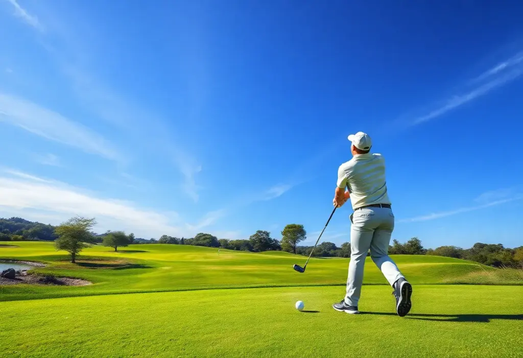 Vibrant golf course showcasing power golf