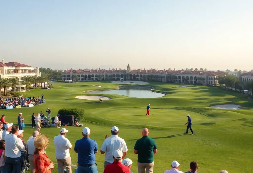 Players competing at the Dubai Invitational golf tournament