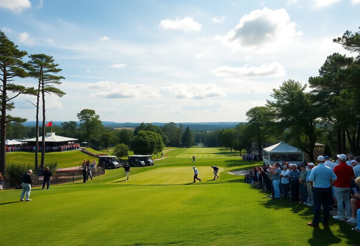 Golfers competing at the International Series Morocco