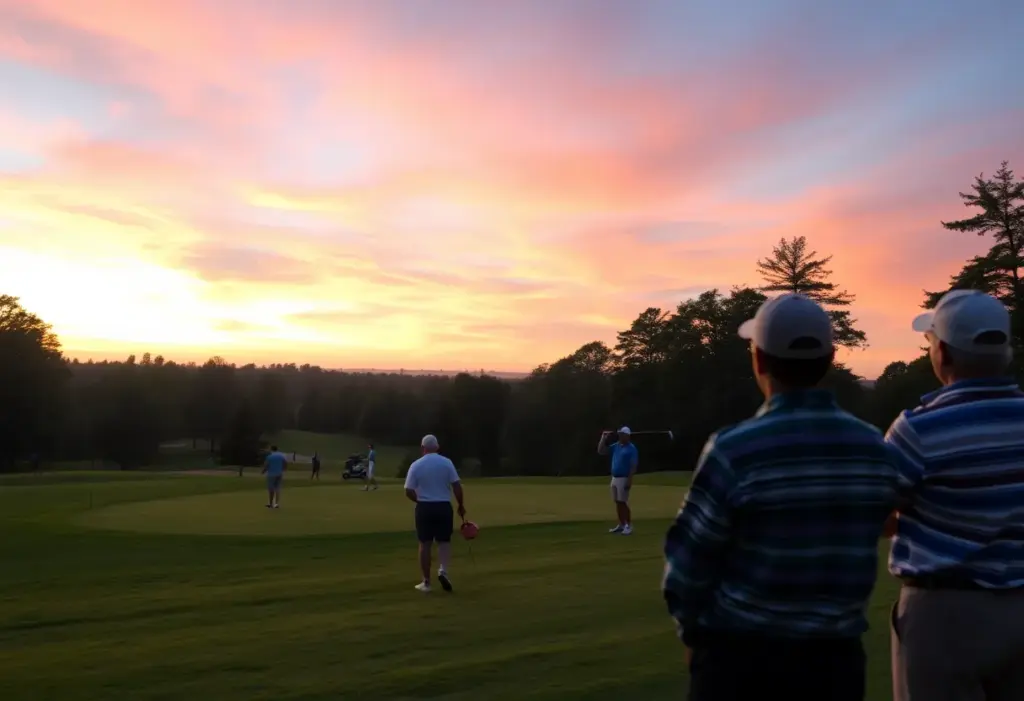 Golfers participating in the Grayson Murray charity tournament at Raleigh Country Club.