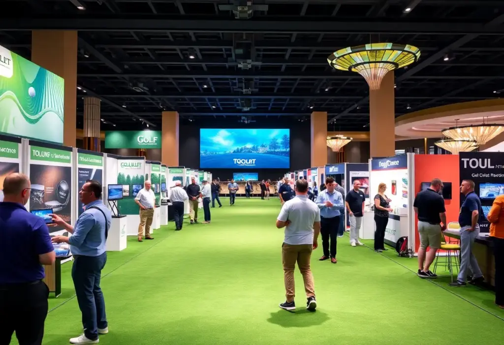 Exhibitors and attendees at the International Indoor Golf Trade Show Conference