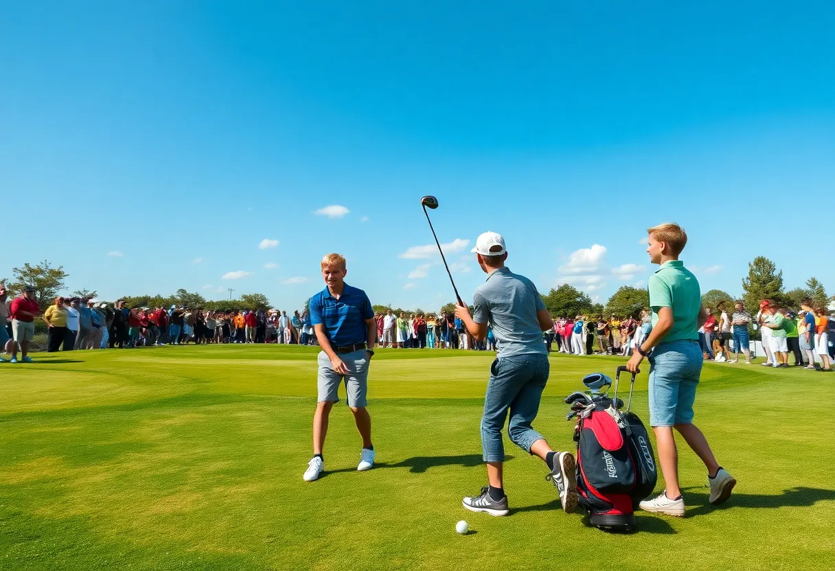 Youth golfers competing in the Junior Orange Bowl Championship