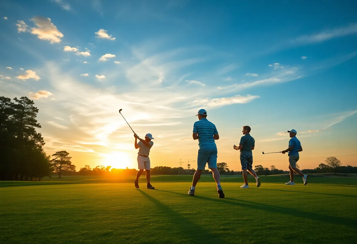Young golfers competing at the Junior Ryder Cup