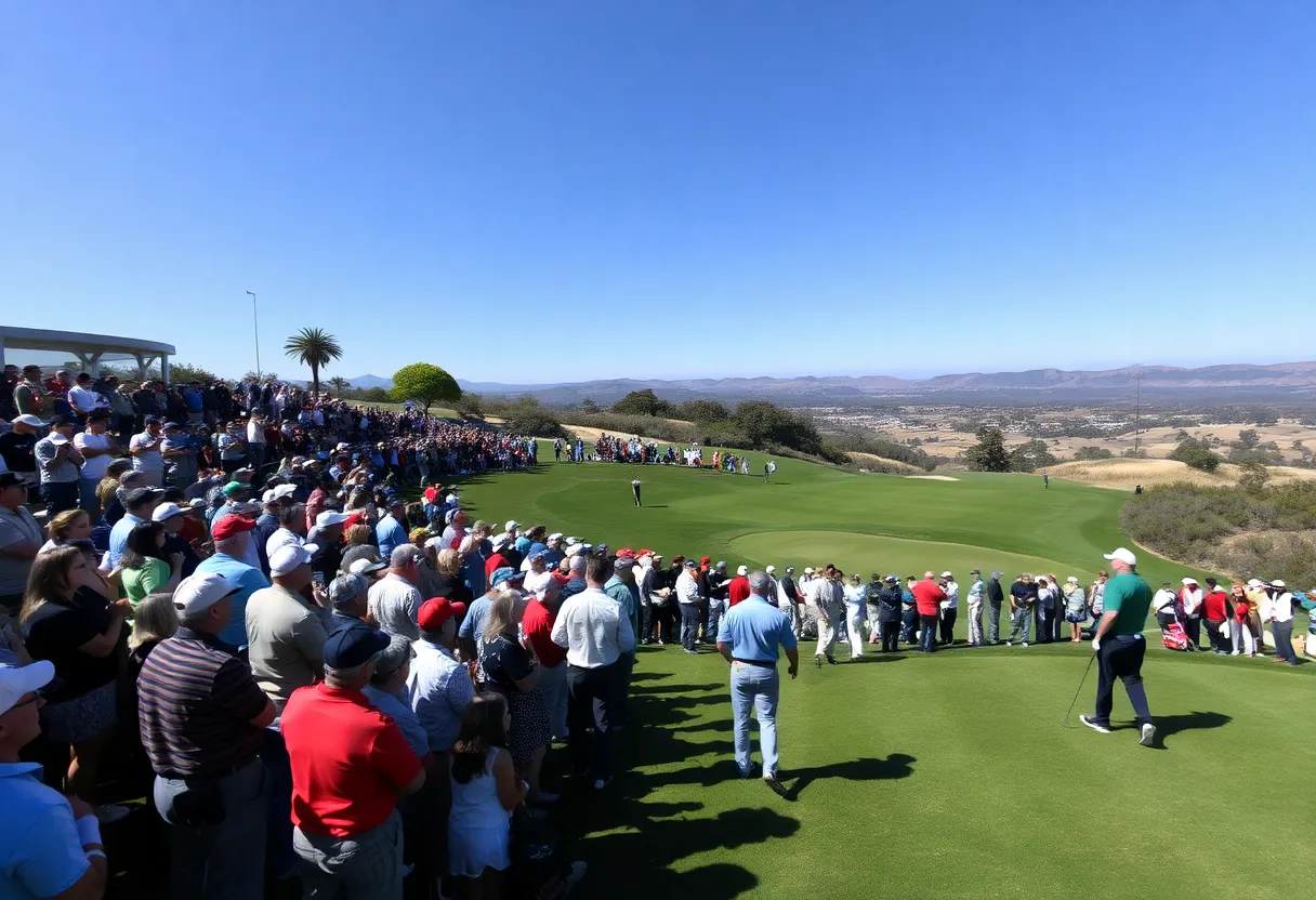 Ludvig Aberg competing at the American Express tournament in California