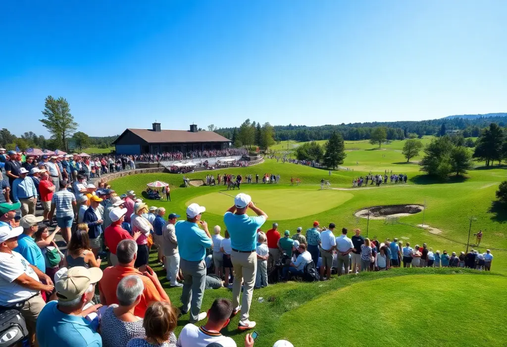 Miguel Tabuena celebrating his victory at the International Series Philippines golf tournament.