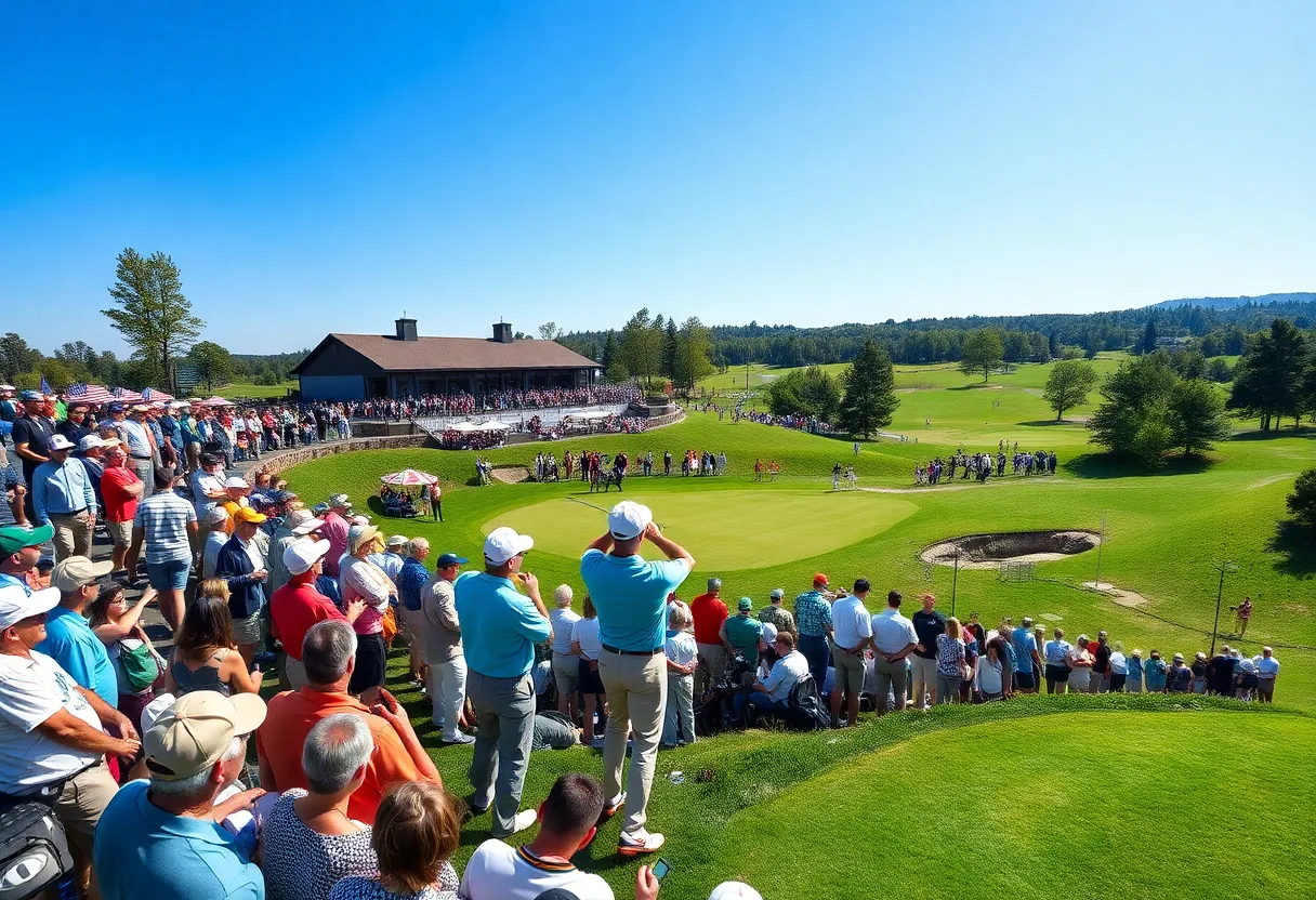Miguel Tabuena celebrating his victory at the International Series Philippines golf tournament.