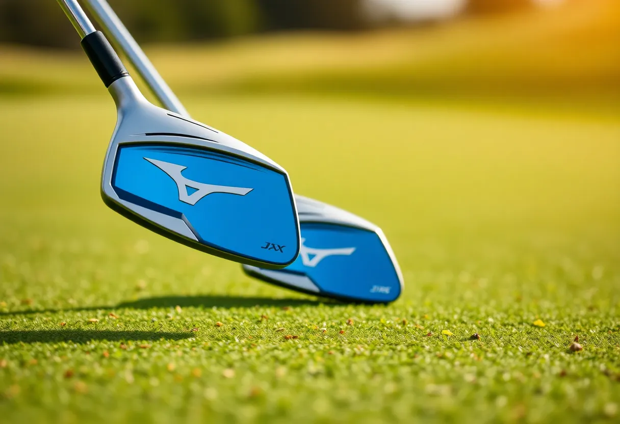 Mizuno JPX One drivers with Nanoalloy technology on a golf course