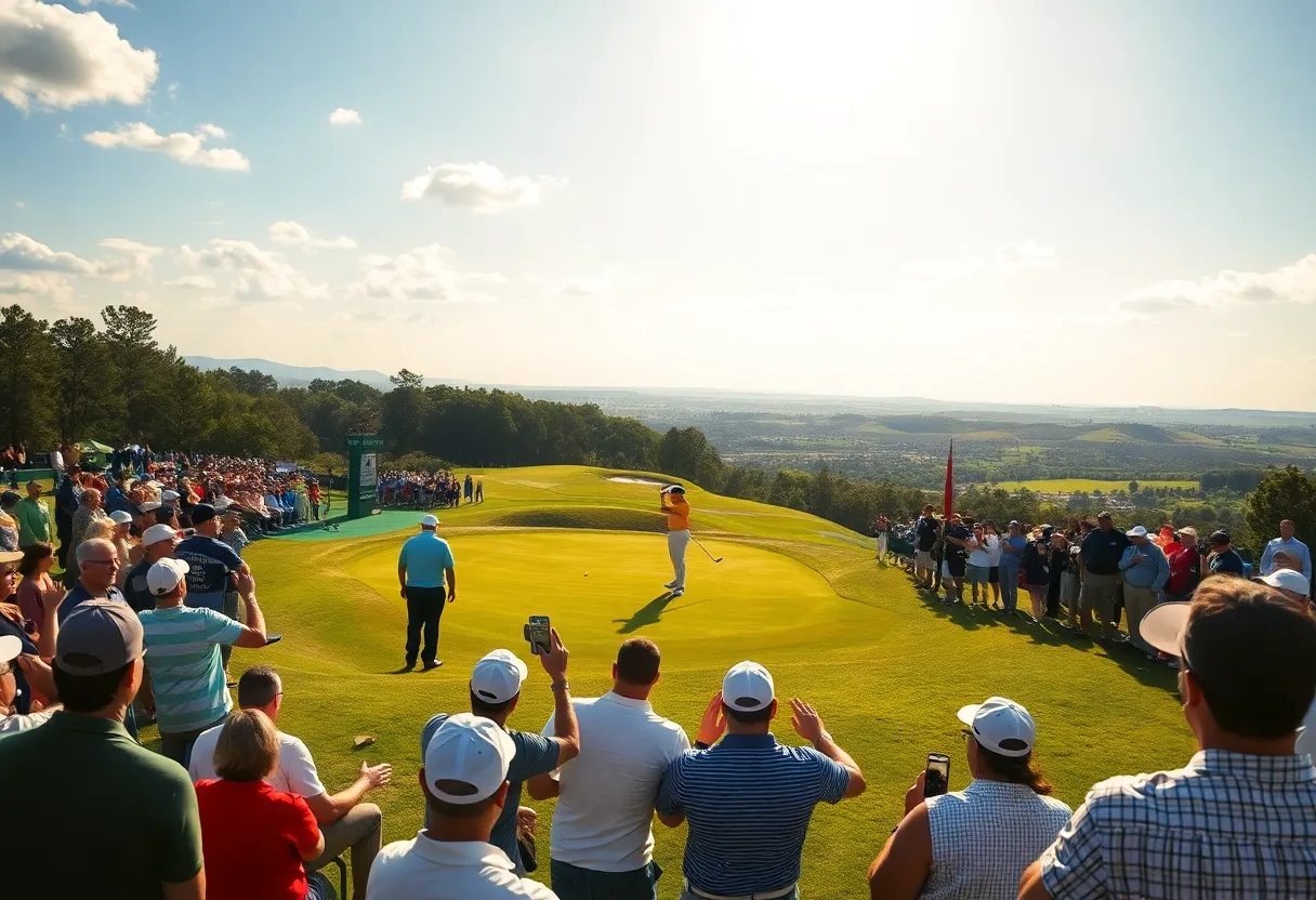 Nacho Elvira celebrating at the Dubai Invitational golf tournament