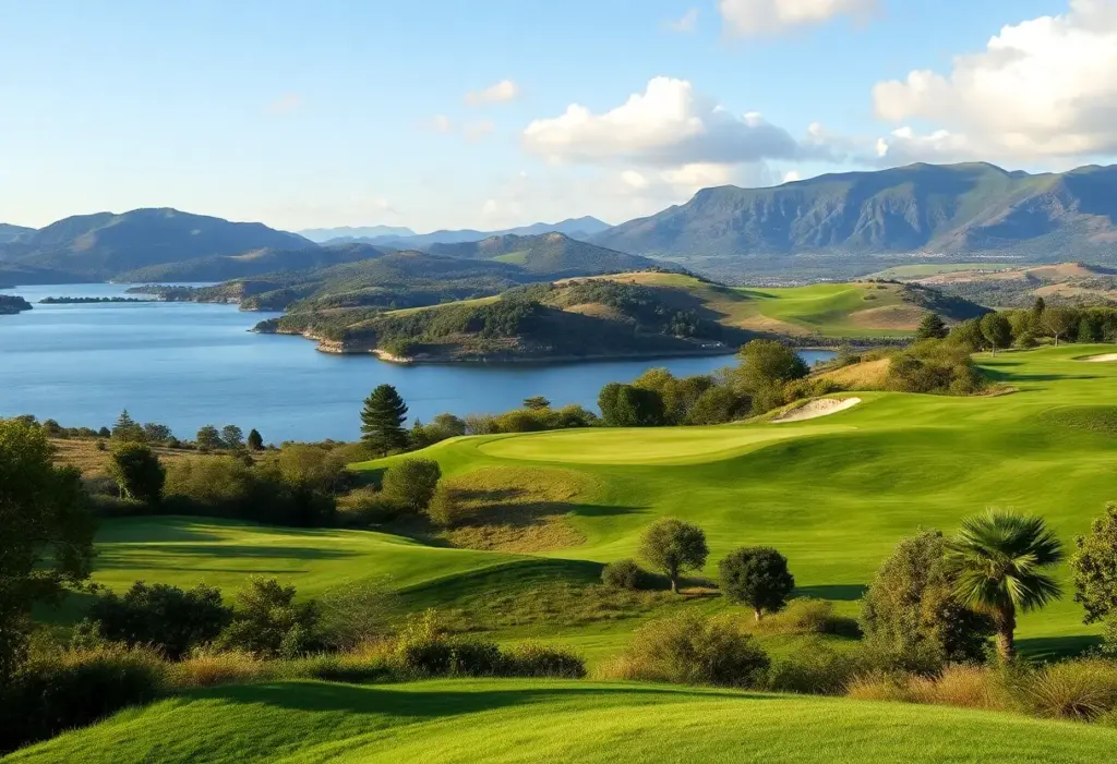 Scenic view of the Pyongyang Golf Complex