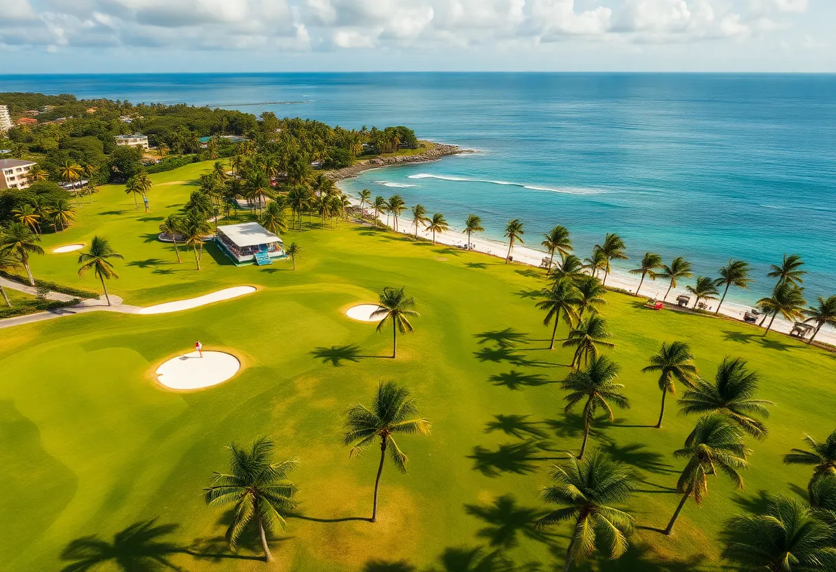 Aerial view of PGA Ocean’s 4 golf course in Dominican Republic